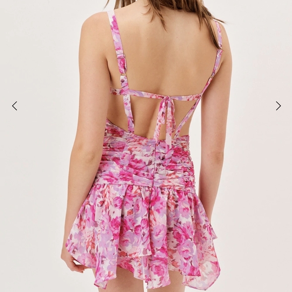 For Love & Lemons Kacey Chiffon Mini Dress - Picture 3 of 5